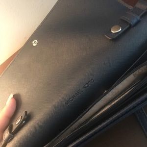 Navy Blue Studded Micheal Kors Mk Crossbody purse